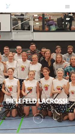 Vorschau der mobilen Webseite www.lacrosse-bielefeld.de, Bielefeld Hawks Lacrosse