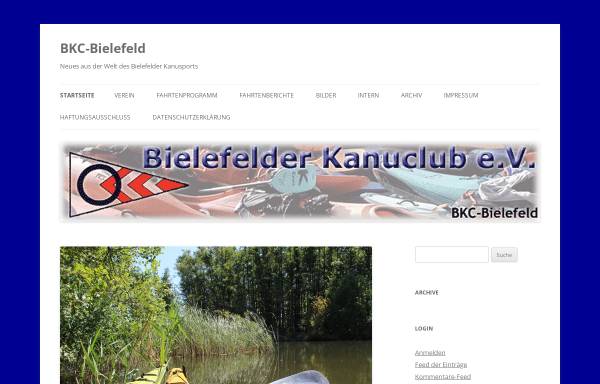 Vorschau von www.bkc-bielefeld.de, Bielefelder Kanu-Club e.V.