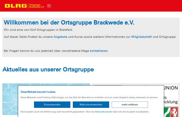 Vorschau von brackwede.dlrg.de, DLRG Ortsgruppe Brackwede e.V.