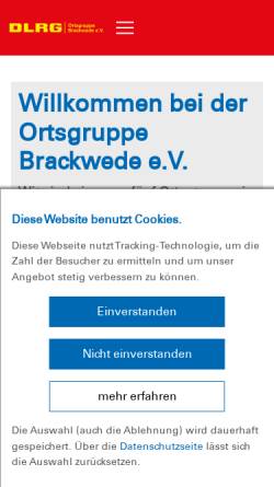 Vorschau der mobilen Webseite brackwede.dlrg.de, DLRG Ortsgruppe Brackwede e.V.