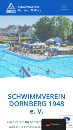 Vorschau der mobilen Webseite sv-dornberg.de, Schwimmverein Dornberg 1948 e.V.