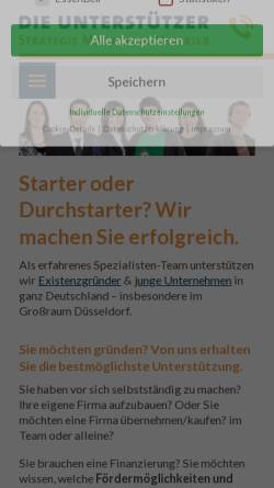 Vorschau der mobilen Webseite dieunterstuetzer.de, Markus Gürtler - DIE UNTERSTÜTZER