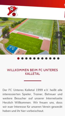 Vorschau der mobilen Webseite fc-uk.de, FC Unteres Kalletal 1999 e.V.