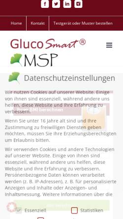 Vorschau der mobilen Webseite www.glucosmart.com, MSP bodmann GmbH
