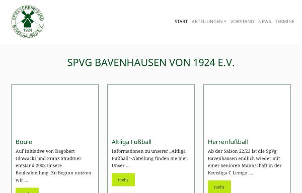 Vorschau von www.spvg-bavenhausen.de, SpVg Bavenhausen