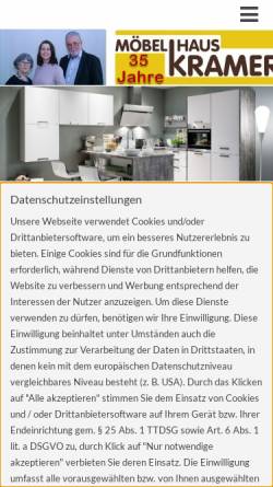 Vorschau der mobilen Webseite www.moebelhauskramer.de, Möbelhaus Kramer