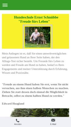 Ernst Schnübbe, Hundeschule
