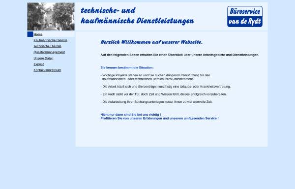 Vorschau von www.bueroservice-kempen.de, Büroservie Gerda van de Rydt