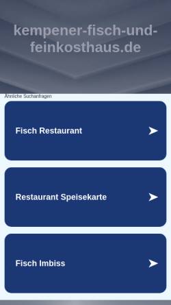 Vorschau der mobilen Webseite www.kempener-fisch-und-feinkosthaus.de, Kempener Fisch- und Feinkosthaus