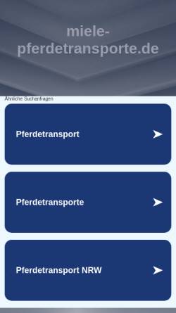 Vorschau der mobilen Webseite www.miele-pferdetransporte.de, Miele Pferdetransporte
