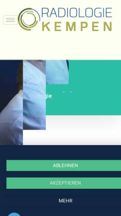 Vorschau der mobilen Webseite radiologie-kempen.de, Praxis Dr. Wedekind