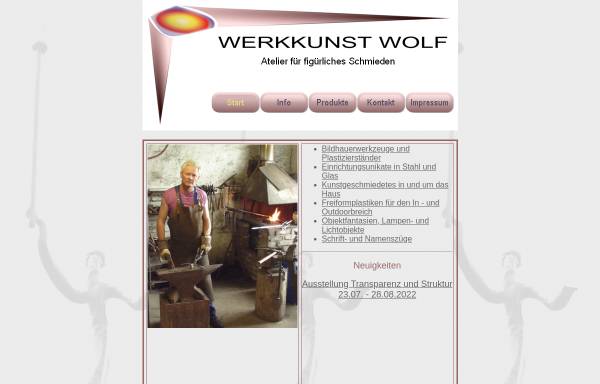 Vorschau von www.werkkunstwolf.de, Werkkunst Helmuth Wolf