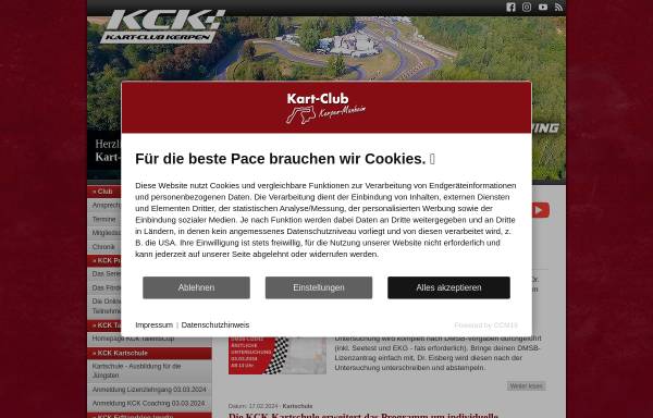 Vorschau von www.kart-club-kerpen.de, Kart Club Kerpen - Manheim