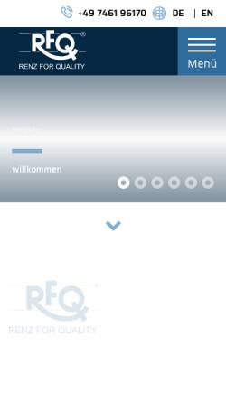 Vorschau der mobilen Webseite www.rfq.de, RFQ-Medizintechnik GmbH & Co. KG