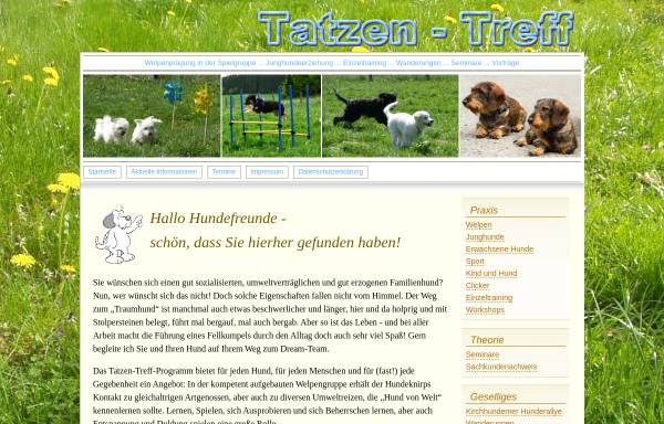 Vorschau von tatzen-treff.de, Tatzen-Treff - Die Hundeschule