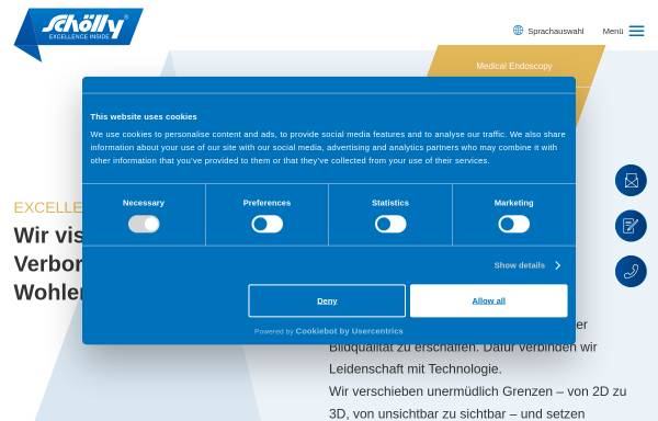 Vorschau von www.schoelly.de, Schölly Fiberoptic GmbH