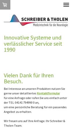 Vorschau der mobilen Webseite www.schreiber-tholen.de, Schreiber & Tholen Medizintechnik GmbH