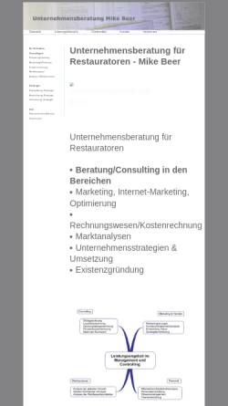 Vorschau der mobilen Webseite www.beratung-beer.de, Unternehmensberatung Mike Beer