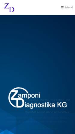 Vorschau der mobilen Webseite zamponi.at, Zamponi Diagnostik
