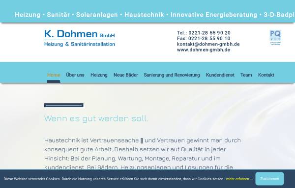Vorschau von www.dohmen-gmbh.de, K. Dohmen GmbH