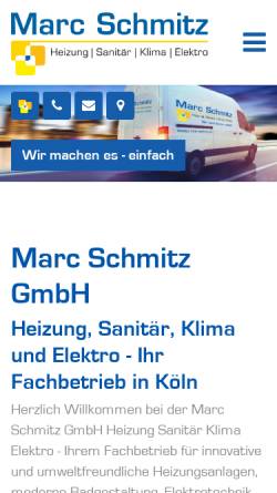 Vorschau der mobilen Webseite www.marcschmitz.de, Marc Schmitz GmbH
