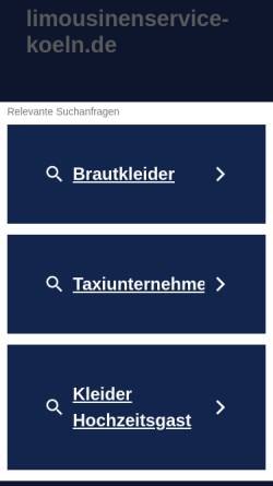 Vorschau der mobilen Webseite www.limousinenservice-koeln.de, Kölner Chauffeur und Limousinenservice, Inhaber Franz Westermann