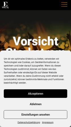 Vorschau der mobilen Webseite www.e-werk-cologne.com, E-Werk
