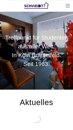 Vorschau der mobilen Webseite www.schweidt.de, Internationales Studentenzentrum Schweidt