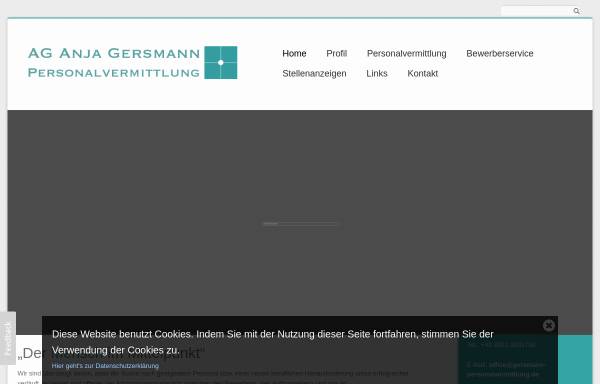 Vorschau von gersmann-personalvermittlung.de, Anja Gersmann Personalvermittlung