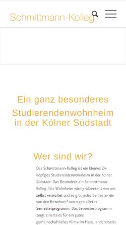Vorschau der mobilen Webseite www.schmittmann-kolleg.de, Schmittmann Kolleg