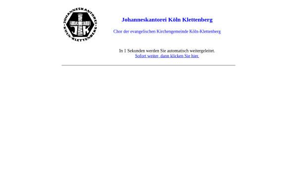 Vorschau von www.johanneskantorei.de, Johanneskantorei Köln-Klettenberg