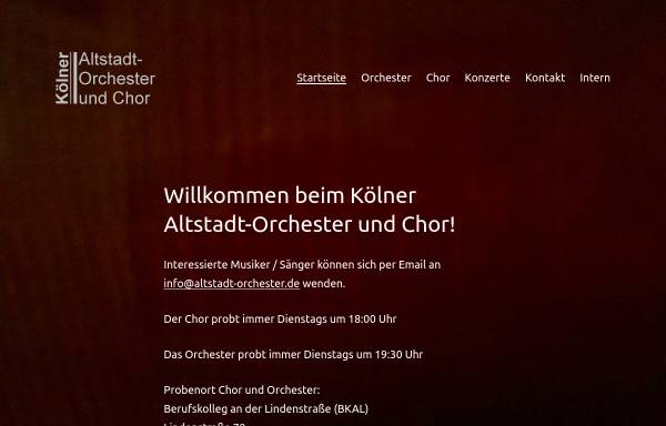 Vorschau von altstadt-orchester.de, Kölner Altstadt-Orchester