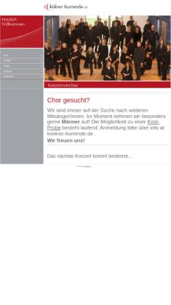 Vorschau der mobilen Webseite www.koelner-kurrende.de, Kölner Kurrende
