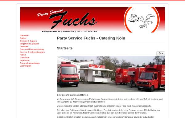 Vorschau von catering-koeln.de, Party-Service Fuchs