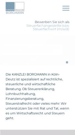 Vorschau der mobilen Webseite kanzleiborgmann.de, Borgmann, Heiko
