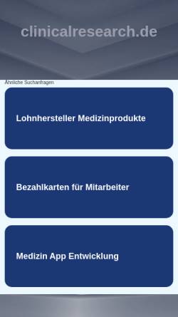 Vorschau der mobilen Webseite www.clinicalresearch.de, Joern Gatermann, MSc