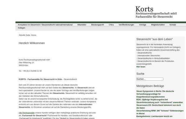 Vorschau von www.korts.de, Korts Rechtsanwalts GmbH