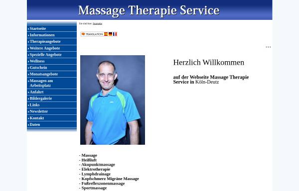 Vorschau von www.massage-deutz.de, Mobiler Massage Therapie Service, Inhaber Tilman Bode