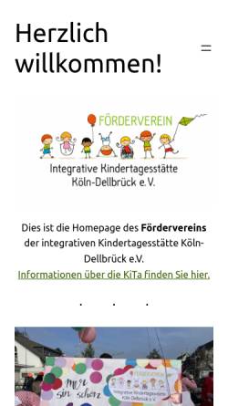 Vorschau der mobilen Webseite kita-dellbrueck.de, Förderverein der integrativen Kindertagesstätte Köln Dellbrück e.V.