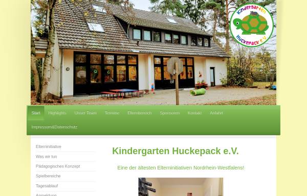 Vorschau von www.kiga-huckepack.de, Kindergarten Huckepack e.V.