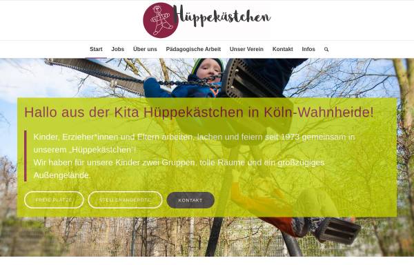 Vorschau von www.hueppekaestchen.de, Kindertagesstätte Hüppekästchen e.V.