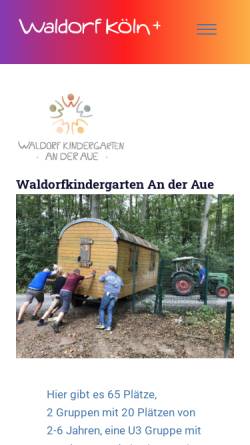 Vorschau der mobilen Webseite www.waldorfkoeln.de, Waldorfkindertagesstätte Brück e.V.