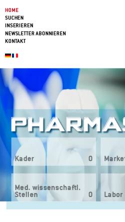 Vorschau der mobilen Webseite www.pharmastellen.ch, Pharmastellen