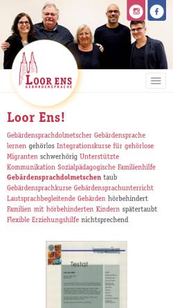 Vorschau der mobilen Webseite www.loorens.de, Loor Ens