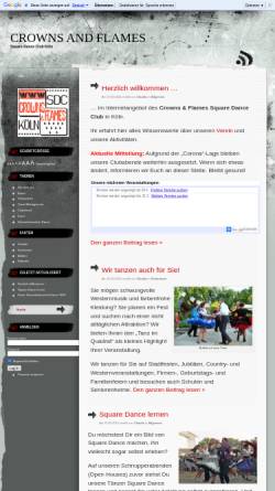 Vorschau der mobilen Webseite www.crownsandflames.de, Crowns and Flames Square Dance Club Köln e.V.