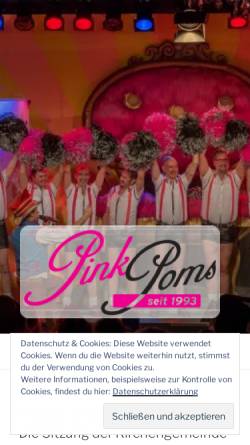 Vorschau der mobilen Webseite pink-poms.de, Pink Poms - Cheerleader des SC Janus e.V.
