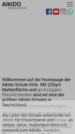 Vorschau der mobilen Webseite www.aikido-schule.de, Aikido-Schule Bodo Rödel