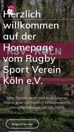 Vorschau der mobilen Webseite www.rugby-koeln.de, ASV Köln Rugby