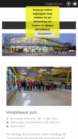Vorschau der mobilen Webseite www.kek-koeln.de, Kölner Eis-Klub e.V. (KEK)
