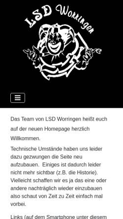 Vorschau der mobilen Webseite www.lsd-worringen.de, Live Steel Darter Worringen